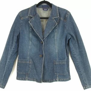 Hillard & Hanson Casual Stretch Jean Jacket